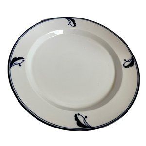 Dansk Chop Plate / Platter / Charger Flora Bayberry Blue On White